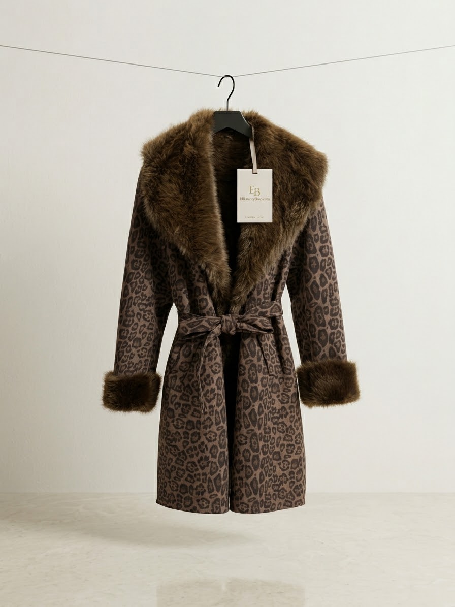 Cappotto Reversibile Suede Animalier e Eco-Pelliccia